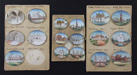 A collection of seventeen oval Indian miniatures largest 2in.